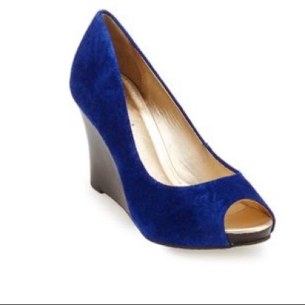 Lilly Pulitzer resort chic wedge bomber blue